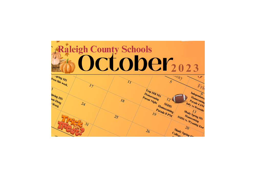October School Activities Calendars